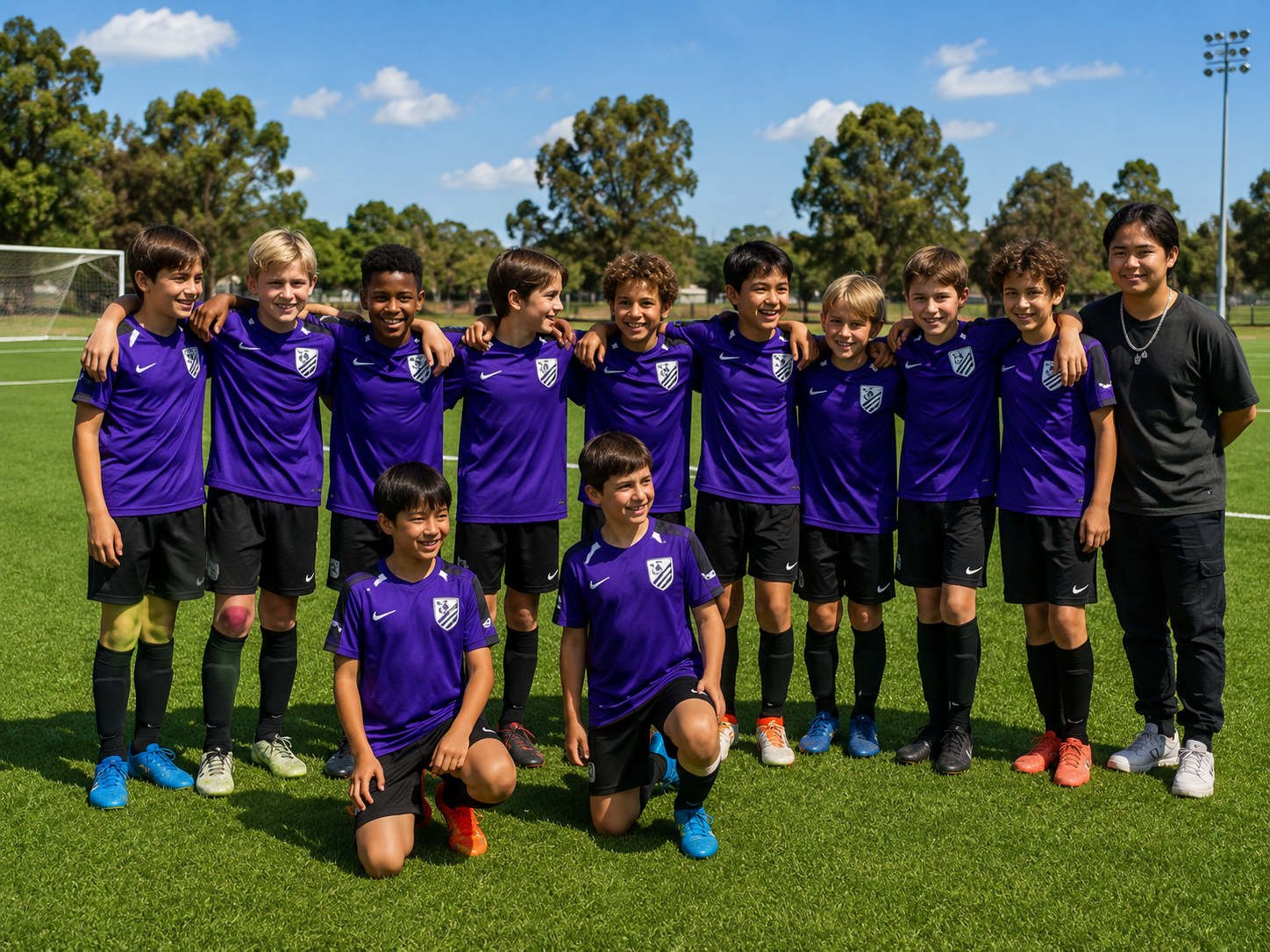 Older junior soccer team